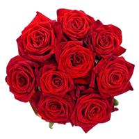 Чудовий букет з 9 червоних троянд