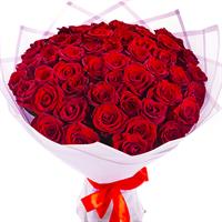51 red roses, worldwide delivery