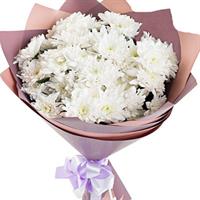 Airy bouquet of 5 branches of chrysanthemums 