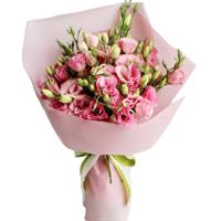 Bouquet of pink eustoma
