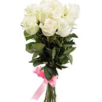 Bouquet of 11 white roses