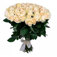 Delicate bouquet of 51 cream roses