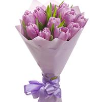 Bouquet of 11 lilac tulips