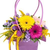 Герберы в сумочке