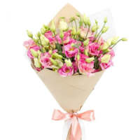 Bouquet of 15 pink eustoma