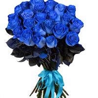 Букет з 25 синіх троянд