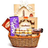 Gift basket of chocolates