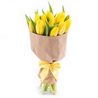 11 yellow tulips