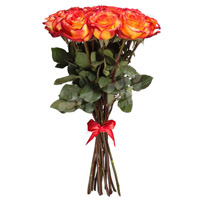Bouquet of 15 fire roses