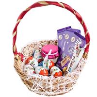 Gift basket with sweets for kids